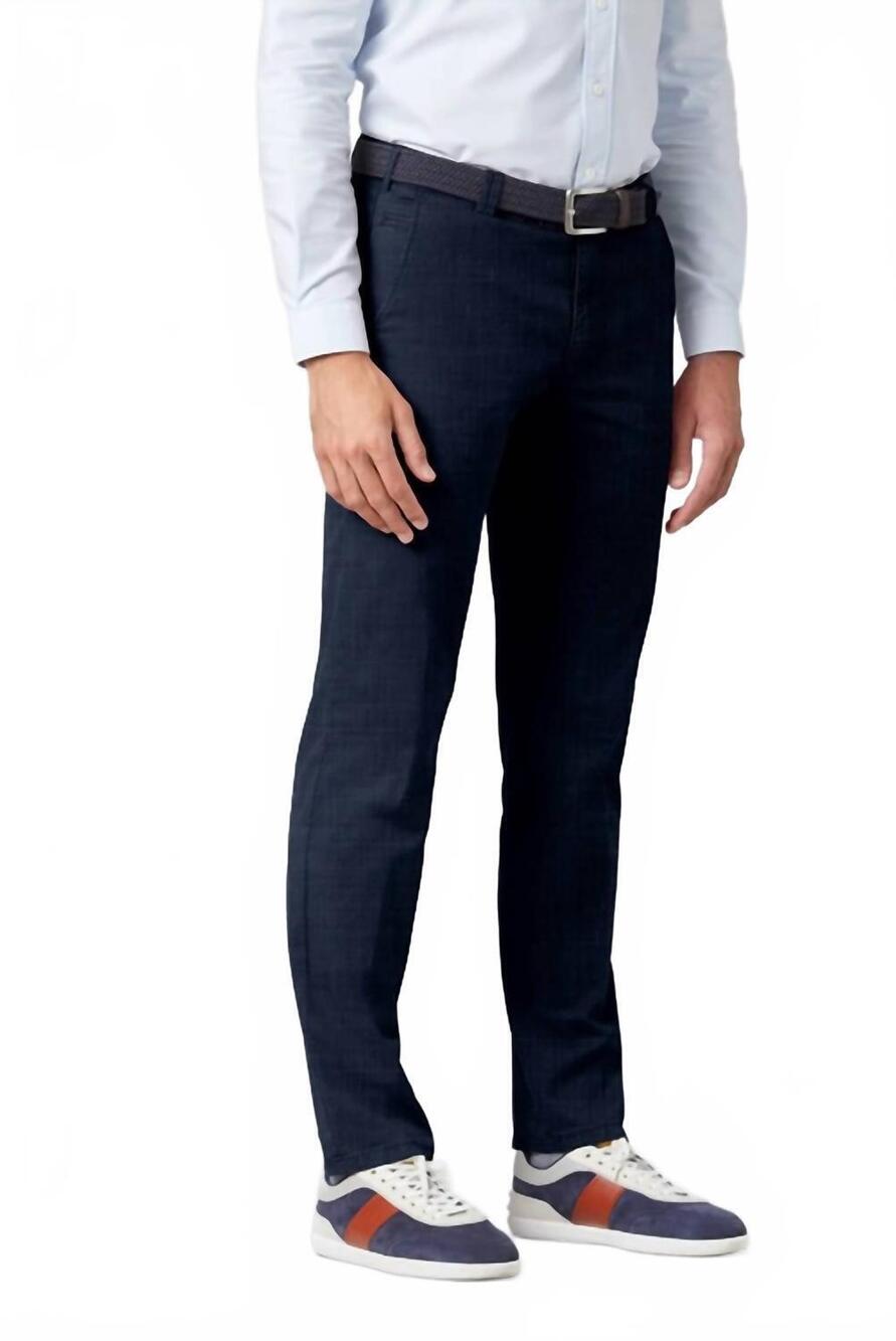 NEW MEYER cooling wool and linen trouser in navy